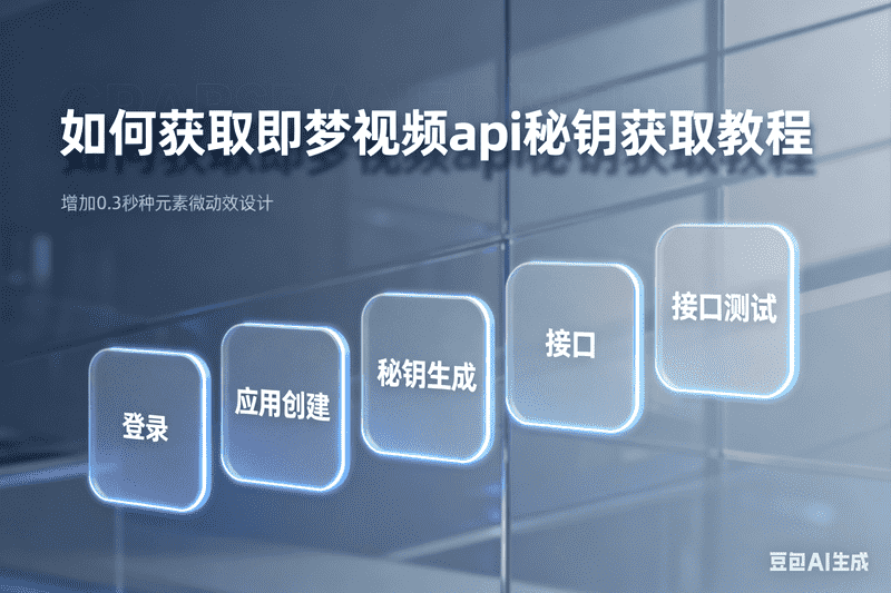 如何获取即梦视频api秘钥获取教程-工作流方案馆