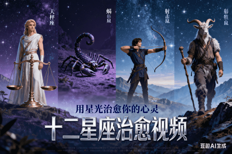 十二星座治愈视频-工作流方案馆