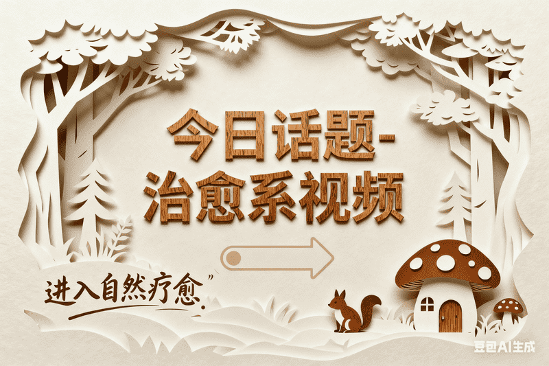 今日话题-治愈系视频（无开头）-工作流方案馆