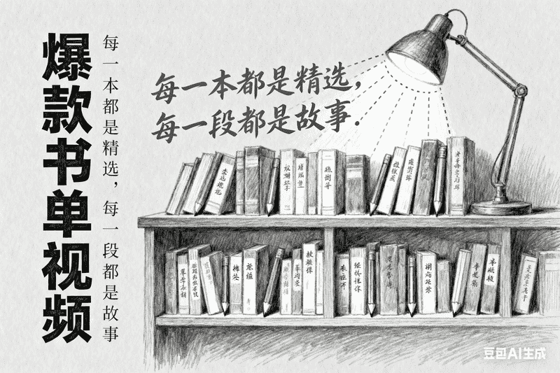 爆款书单视频|铅笔画风格-工作流方案馆