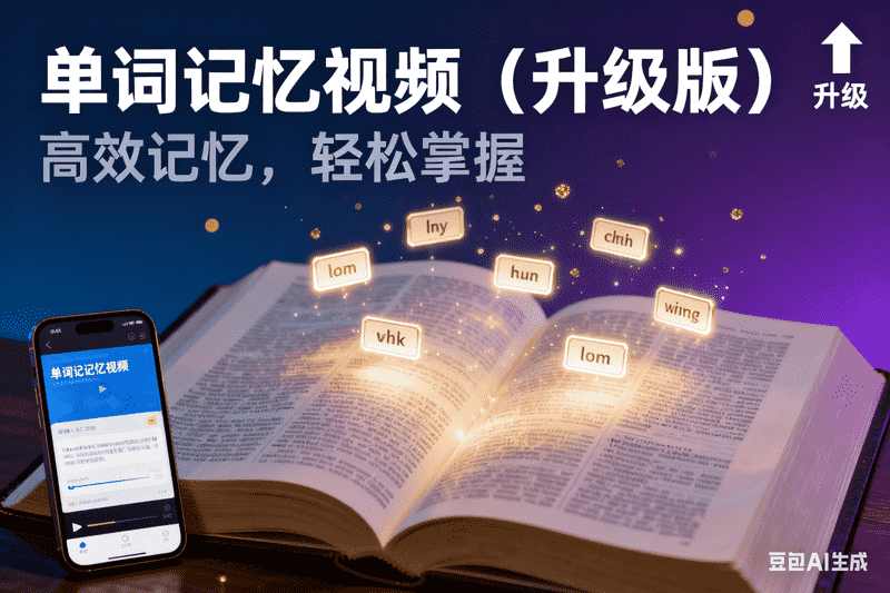 单词记忆视频（升级版）-工作流方案馆