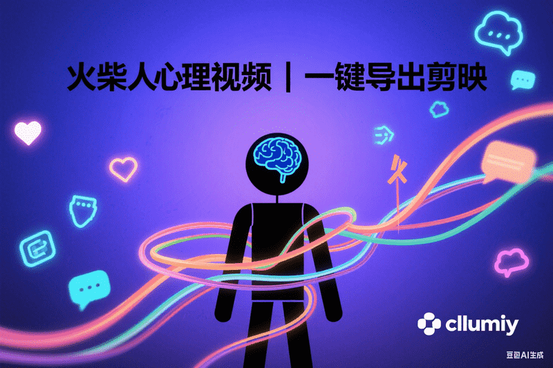 火柴人心理视频|一键导出剪映-工作流方案馆