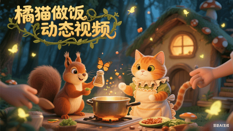 橘猫做饭动态视频【二改版本】-工作流方案馆