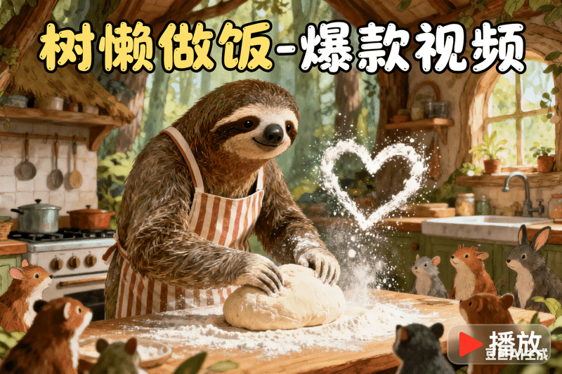 树懒做饭-爆款视频-工作流方案馆