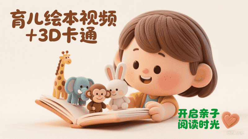 育儿绘本视频｜3D卡通-工作流方案馆