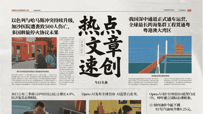 一键生成热门话题文章-工作流方案馆