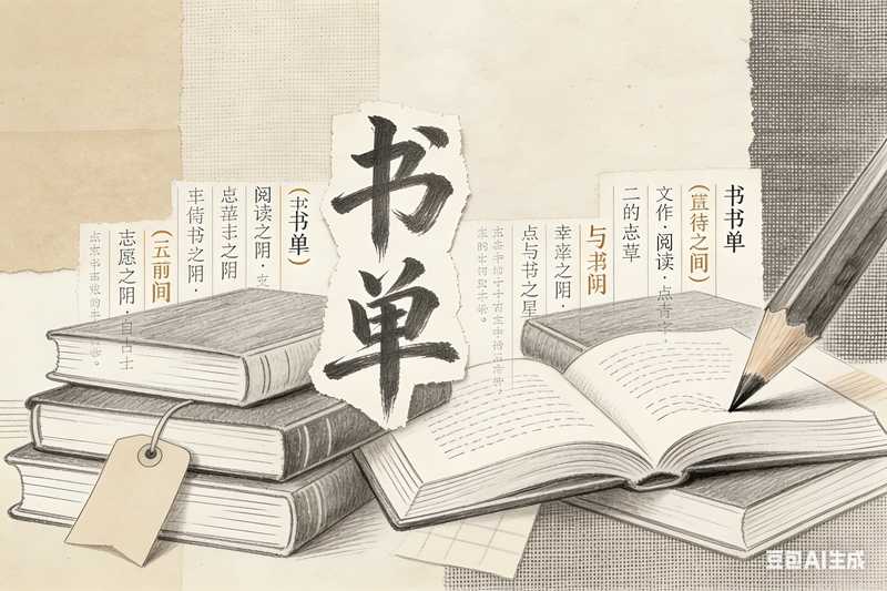 书单分享（铅笔画）【速创剪映小助手】-工作流方案馆