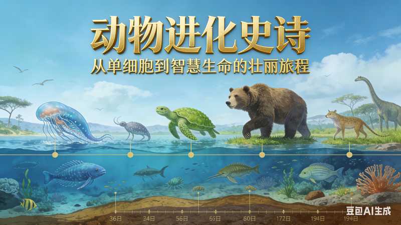 动物进化史【速创剪映小助手】-工作流方案馆