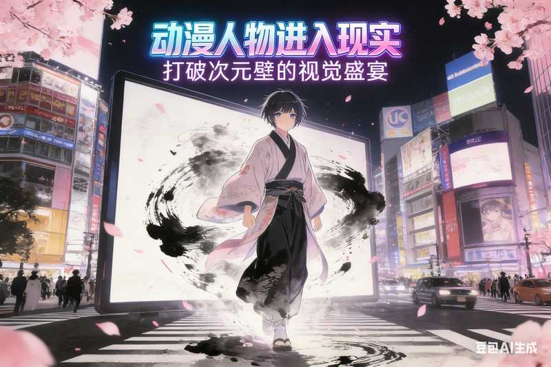 动漫人物进入现实【速创剪映小助手】-工作流方案馆