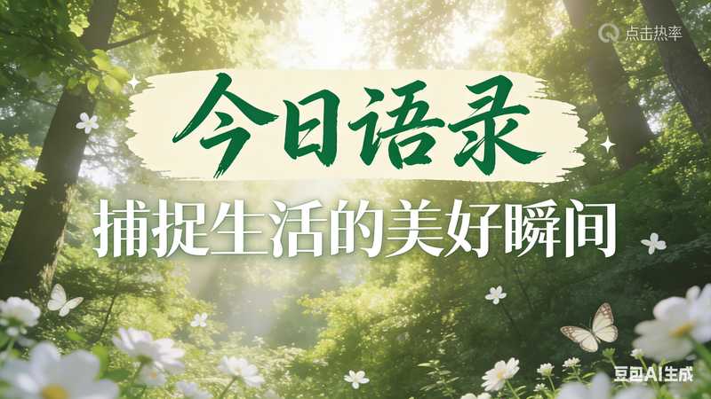 今日语录 滚动特效【速创剪映小助手】-工作流方案馆