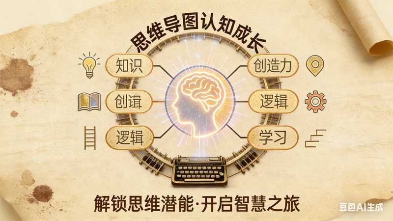 思维导图认知成长【速创剪映小助手】-工作流方案馆